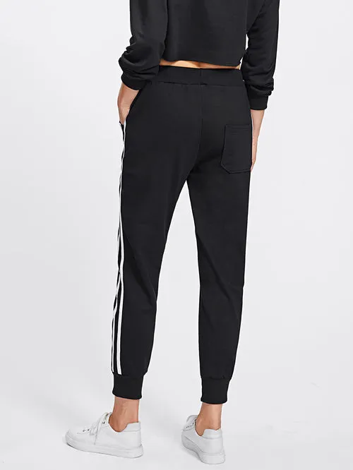 bee human Stripe Tape Side Sweatpants