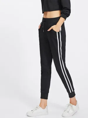 bee human Stripe Tape Side Sweatpants