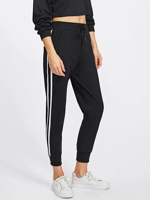bee human Stripe Tape Side Sweatpants