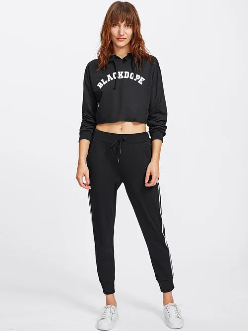 bee human Stripe Tape Side Sweatpants