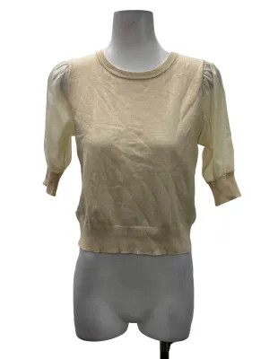 Beige Roundneck Knit Top
