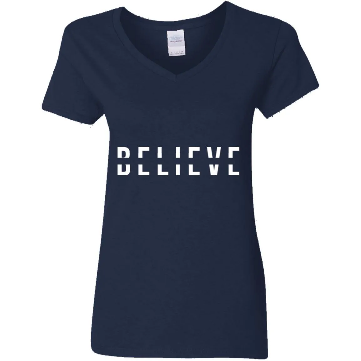 BELIEVE Ladies' V-Neck T-Shirt