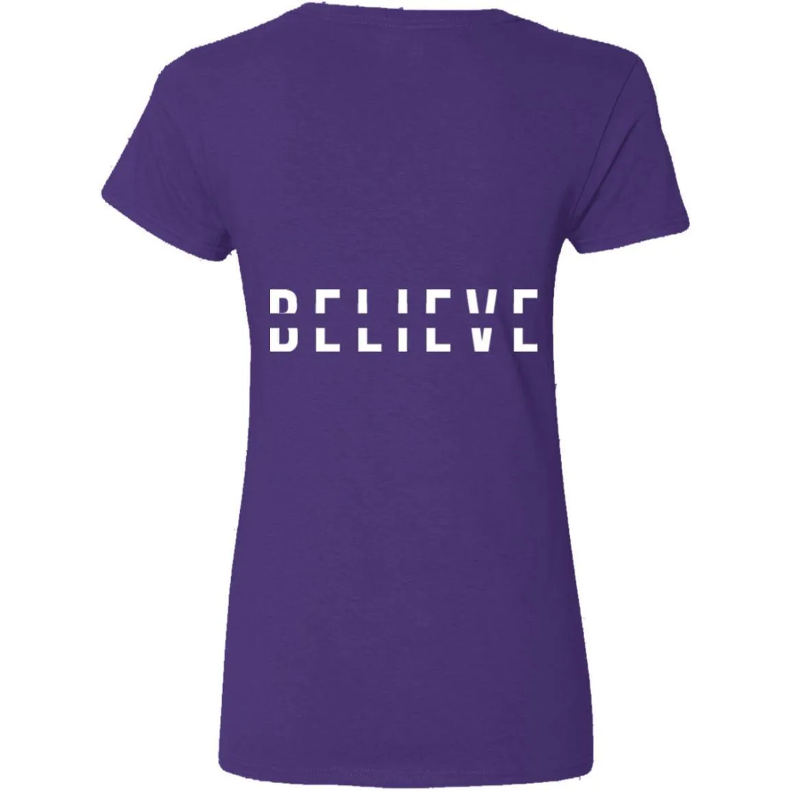 BELIEVE Ladies' V-Neck T-Shirt