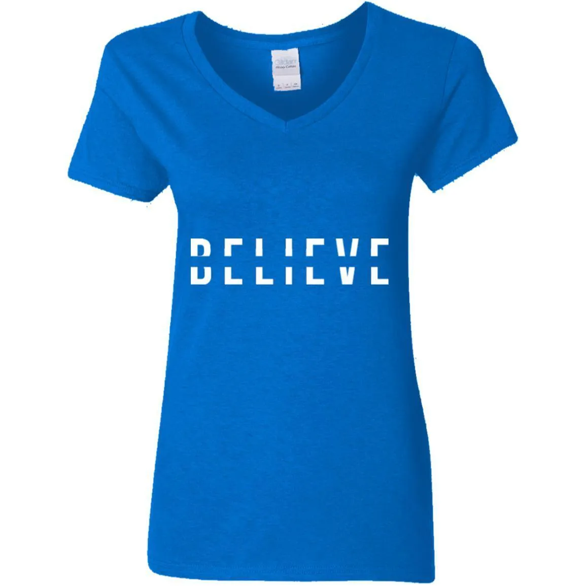 BELIEVE Ladies' V-Neck T-Shirt