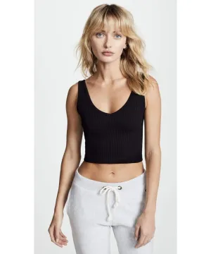 Bestseller Solid Ribbed Brami Black