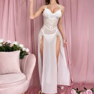 Beyond Bliss White Lace Bridal Lingerie Dress