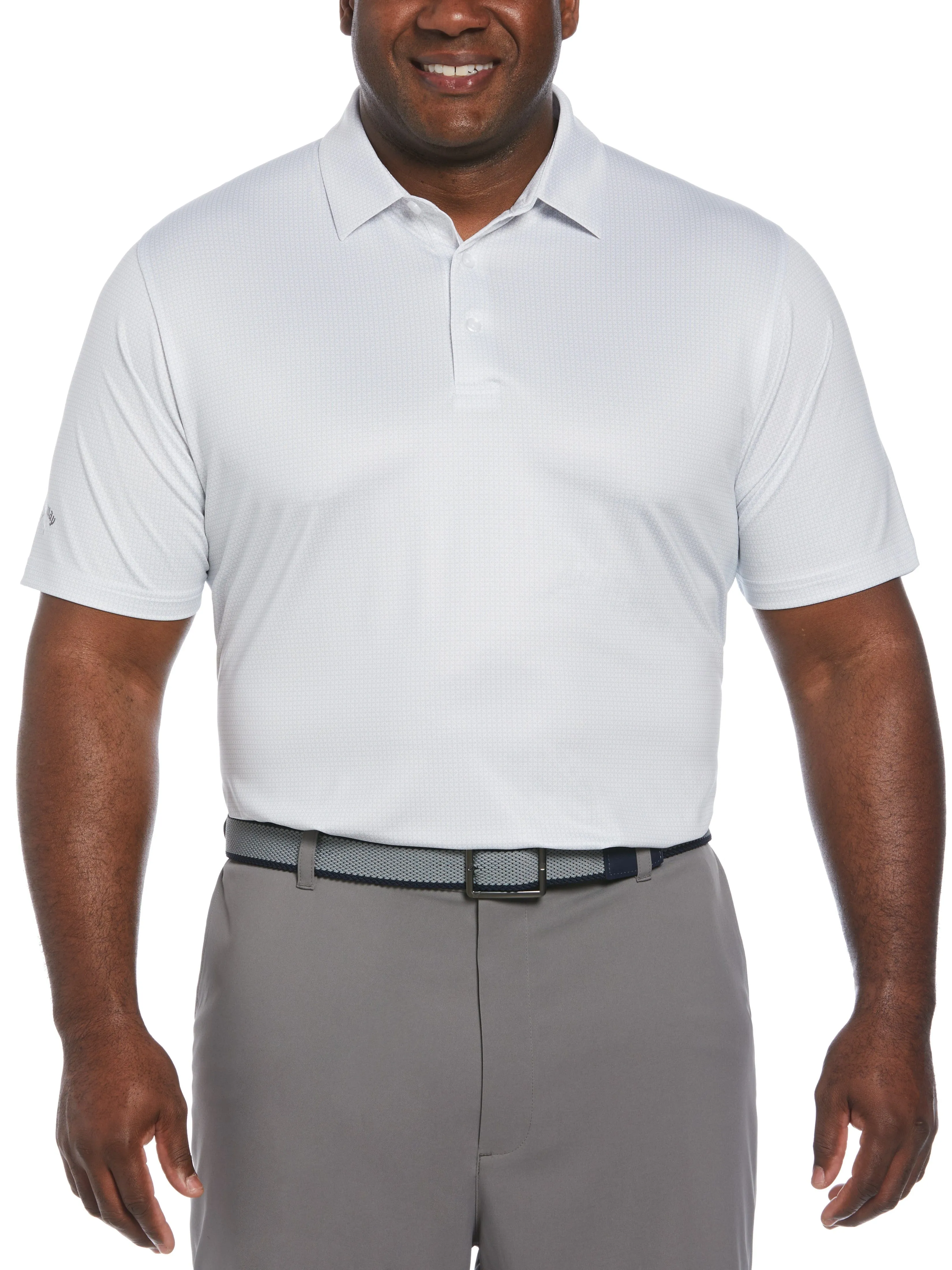 Big & Tall Chevron Foulard Print Golf Polo