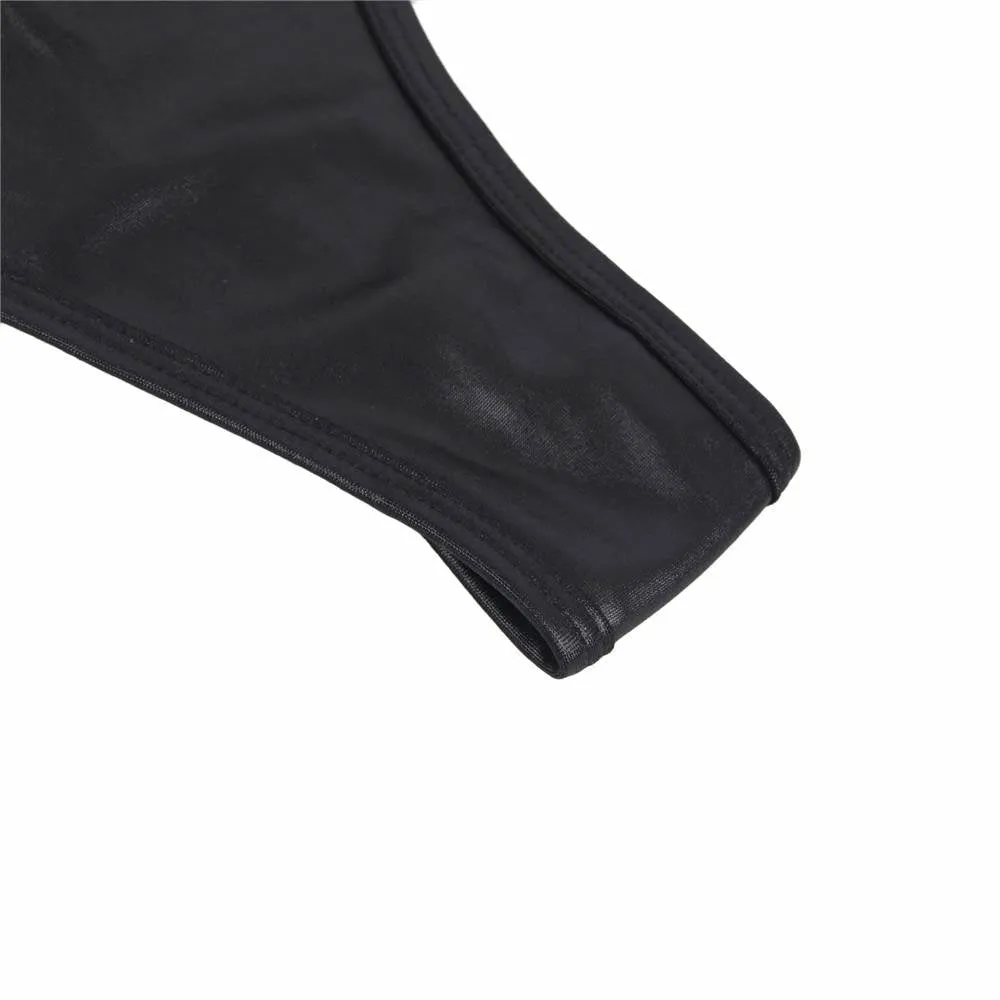 Black & Red Leather Women Sexy Teddy Lingerie Egypt