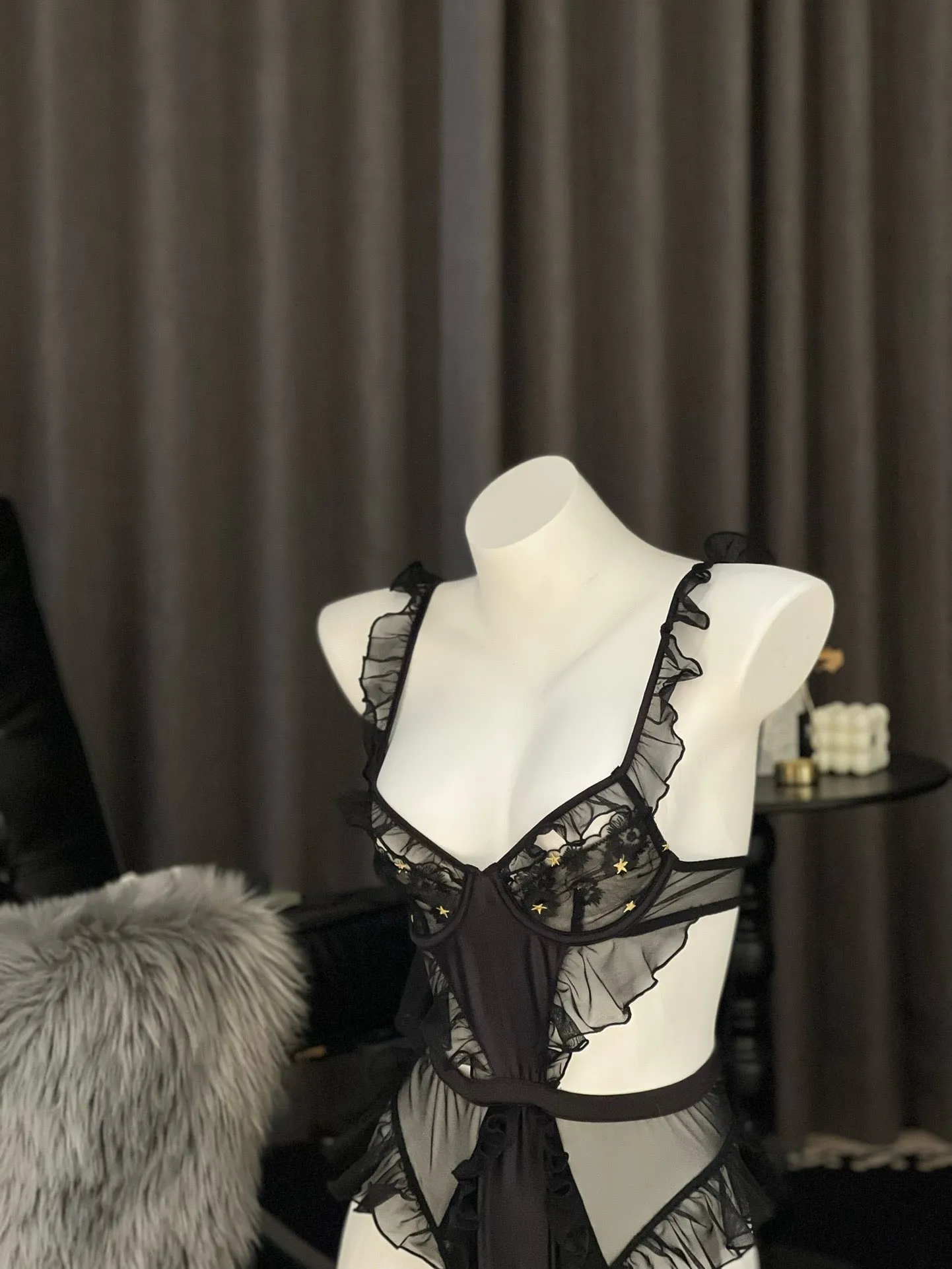Black bodysuit starlight lingerie
