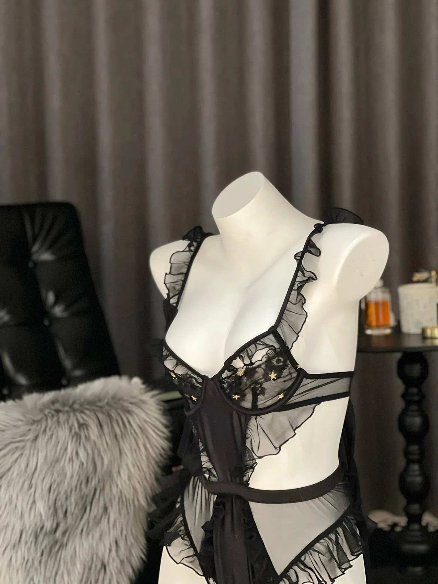 Black bodysuit starlight lingerie