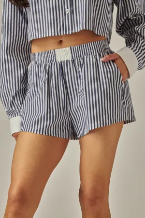 Black Pinstripe Boxer Shorts 3/4/25 9667