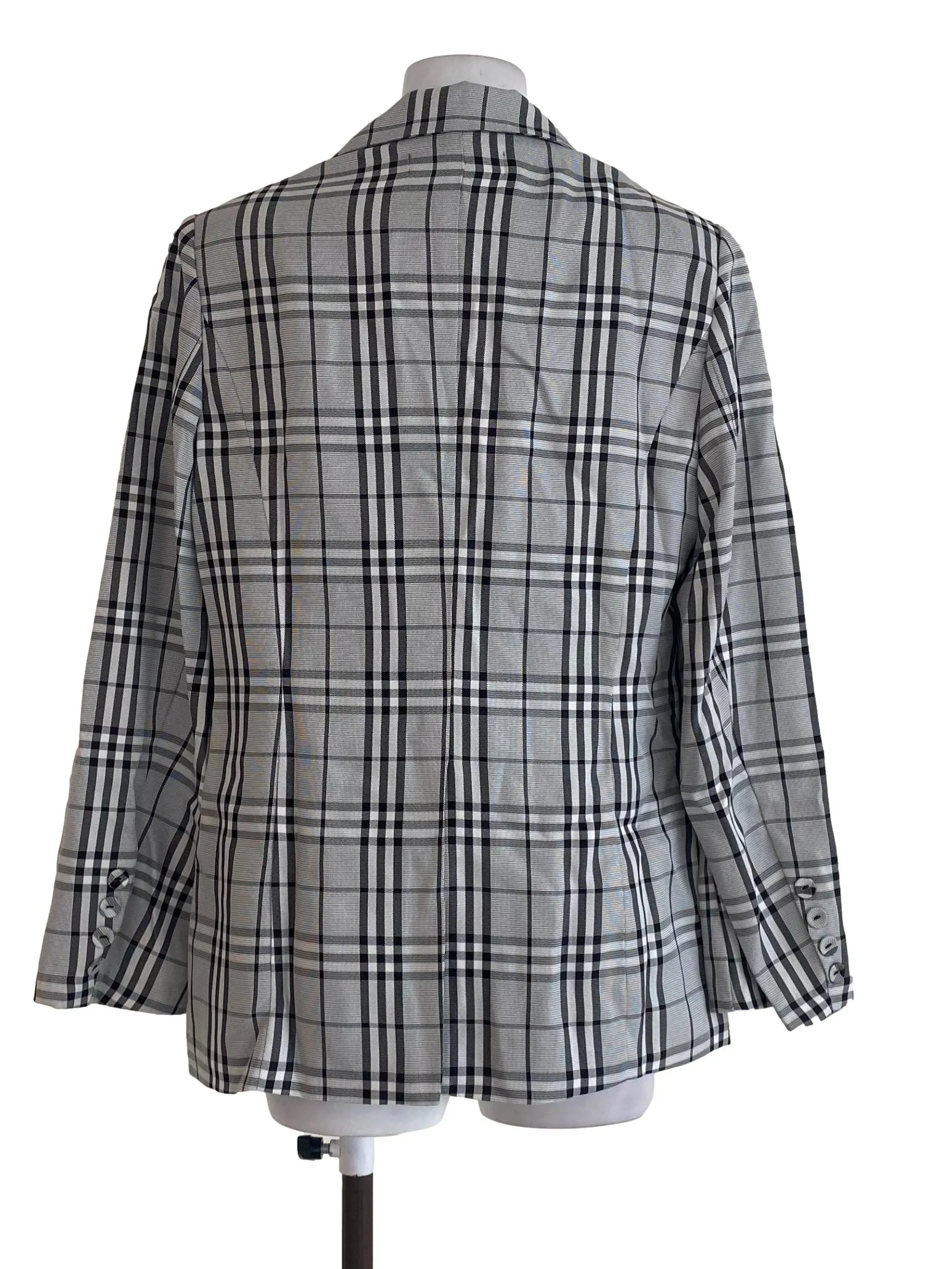 Black Plaid Blazer