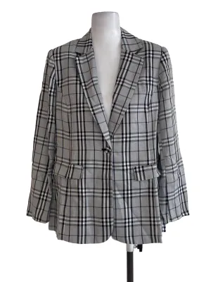 Black Plaid Blazer