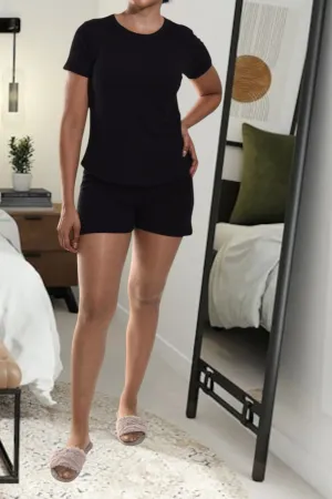 Black Shorty Pj Set