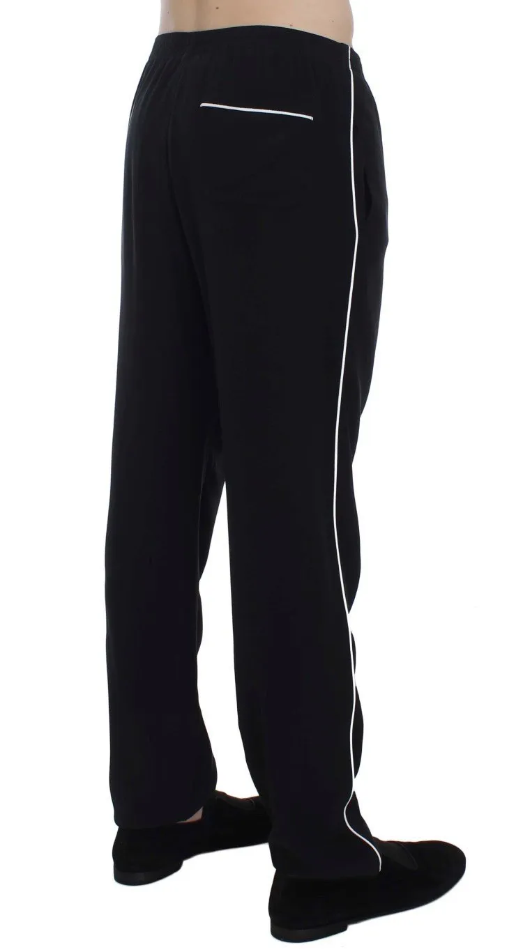 Black Silk Pajama Pants