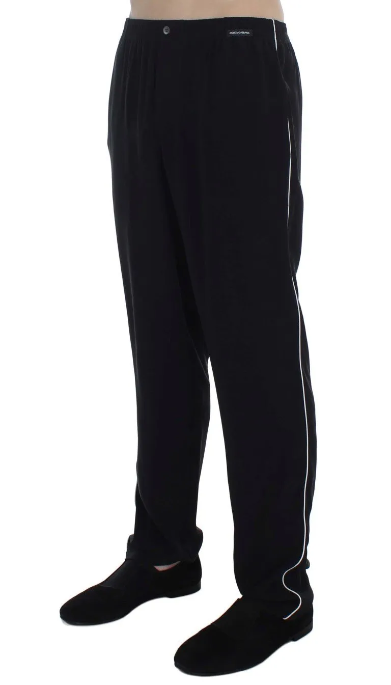 Black Silk Pajama Pants