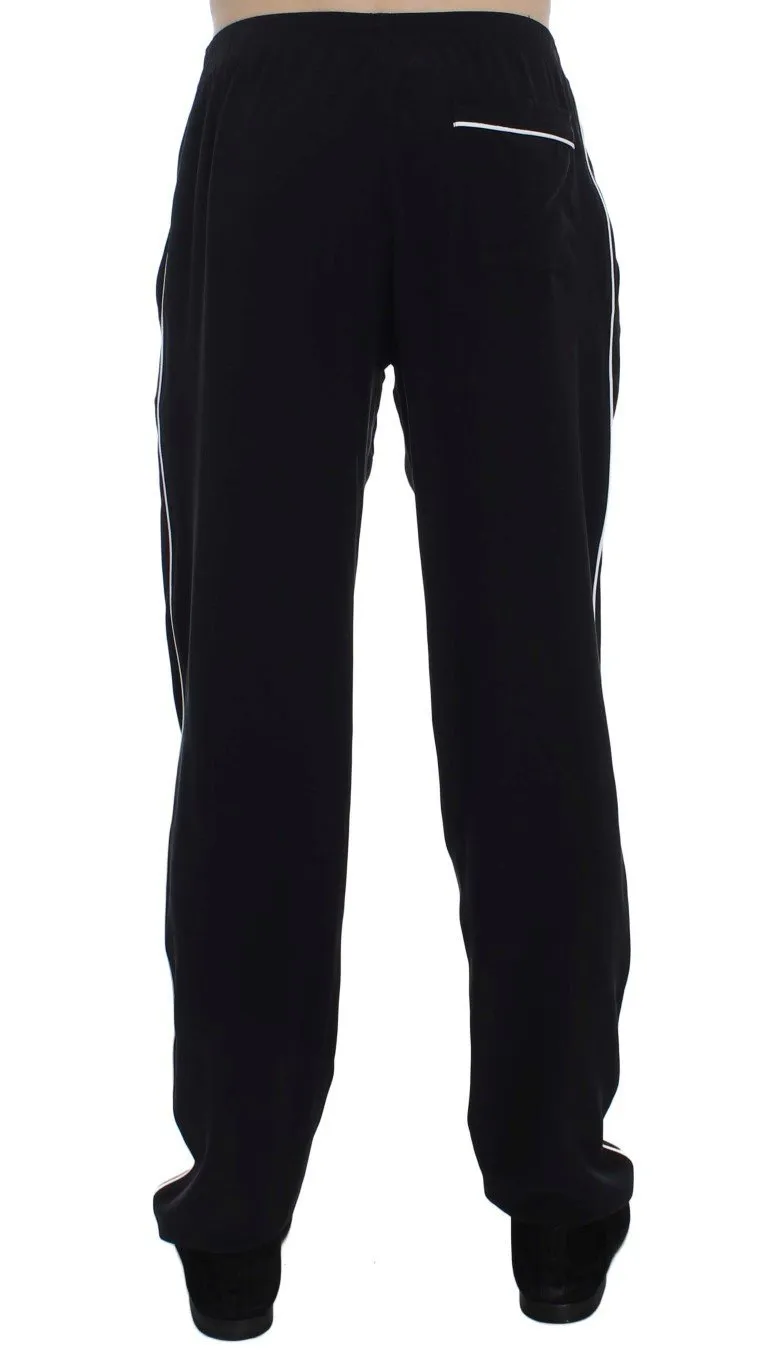 Black Silk Pajama Pants