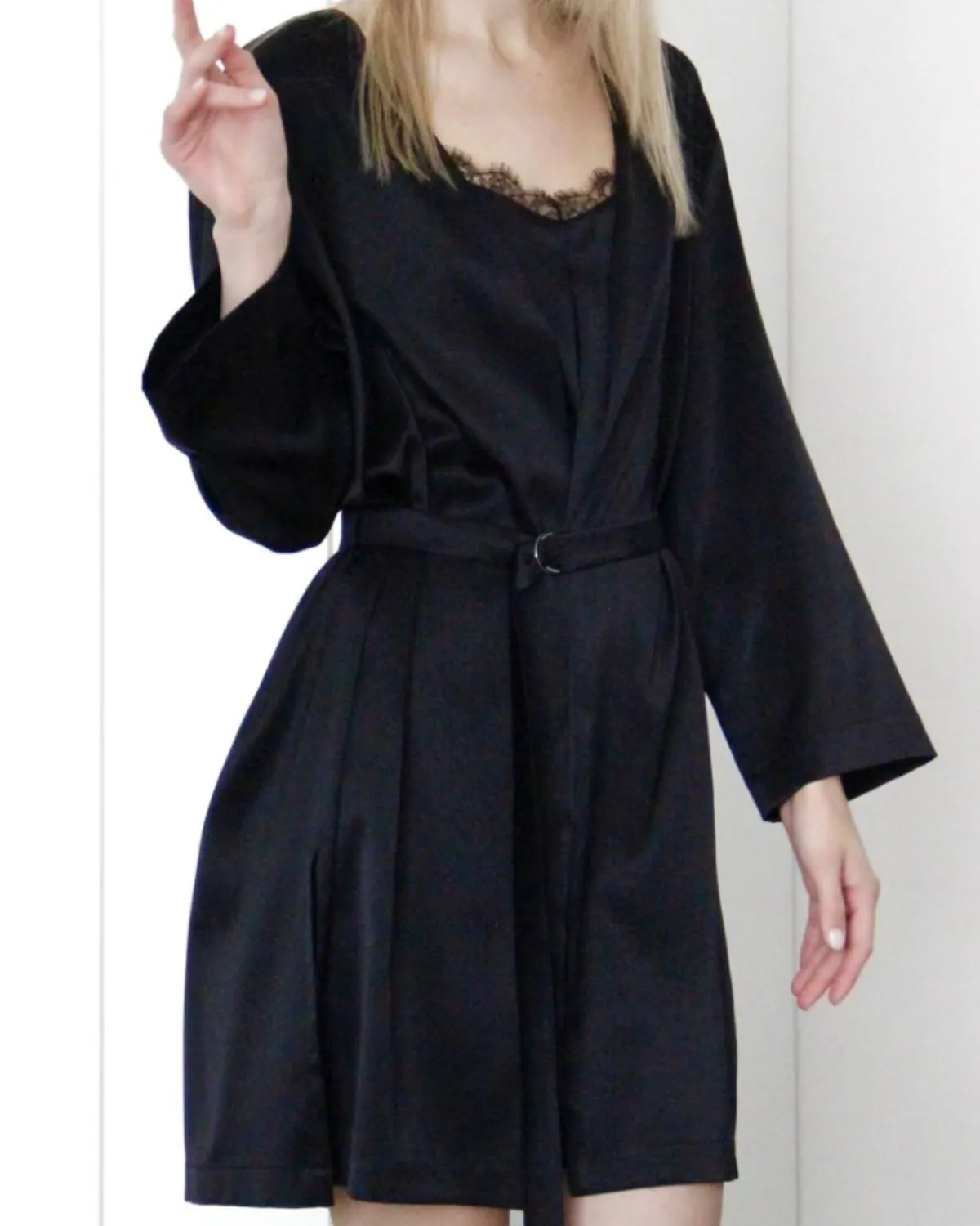 Black Silk Robe