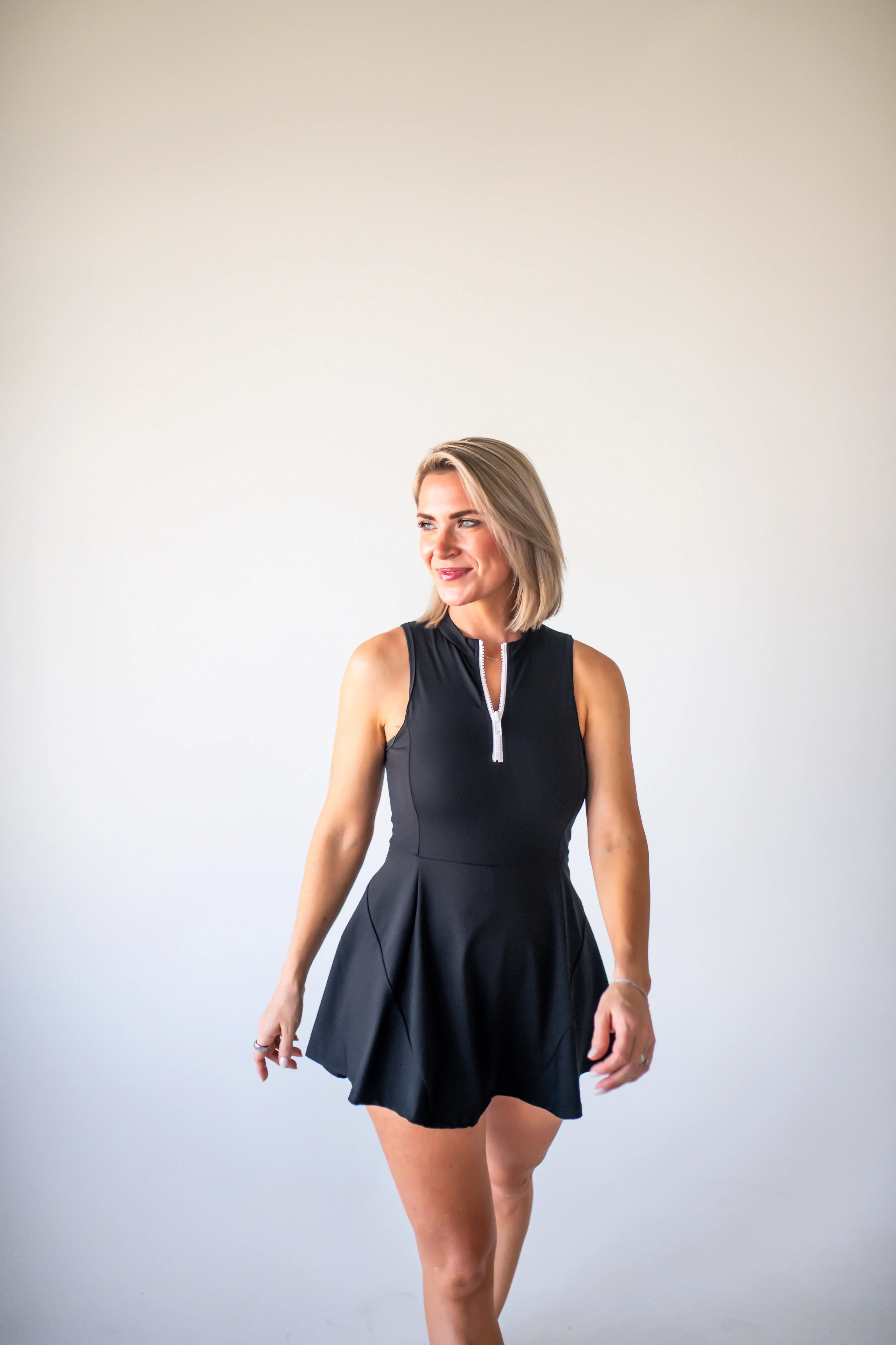 Black Sleeveless Athletic Dress