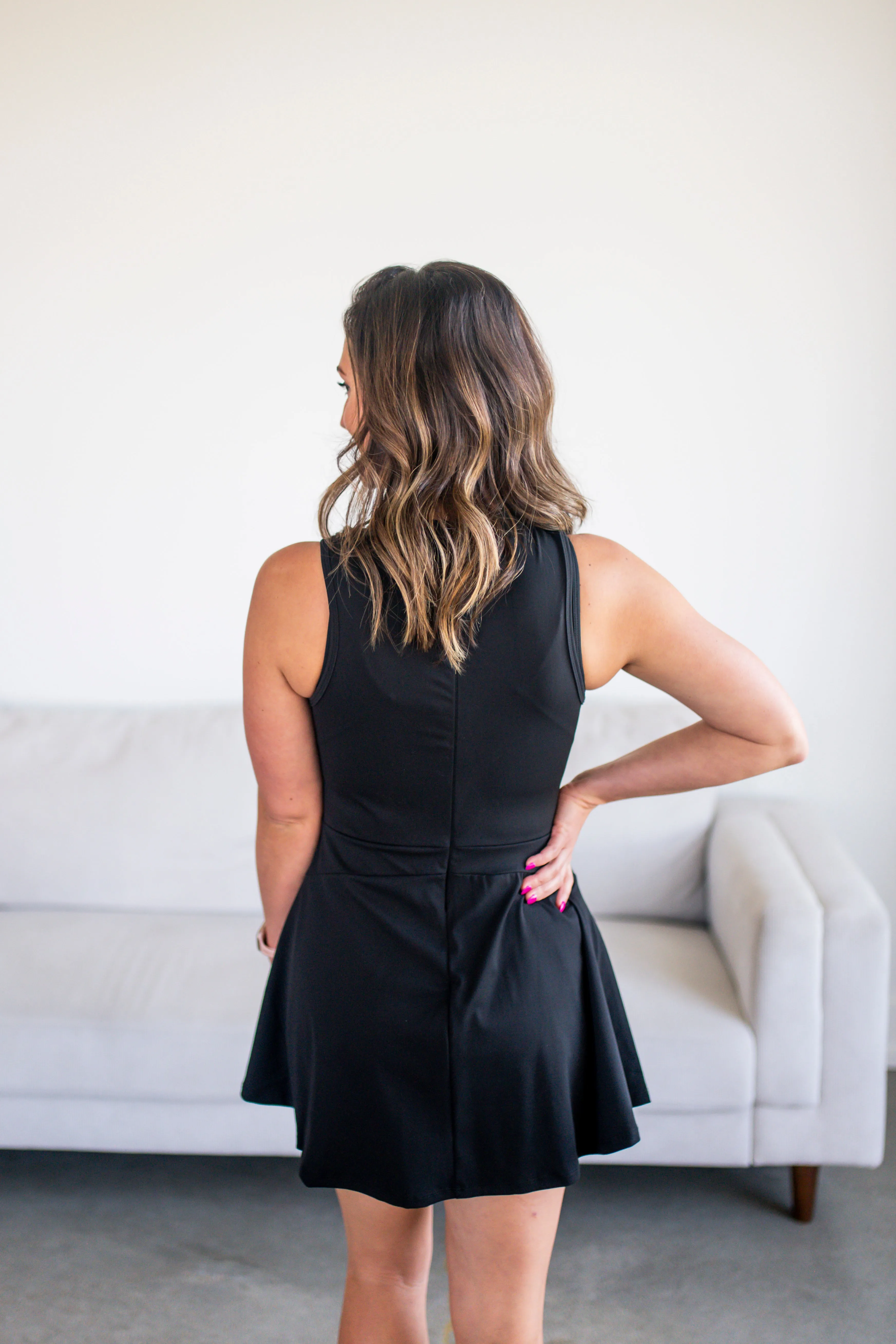 Black Sleeveless Athletic Dress