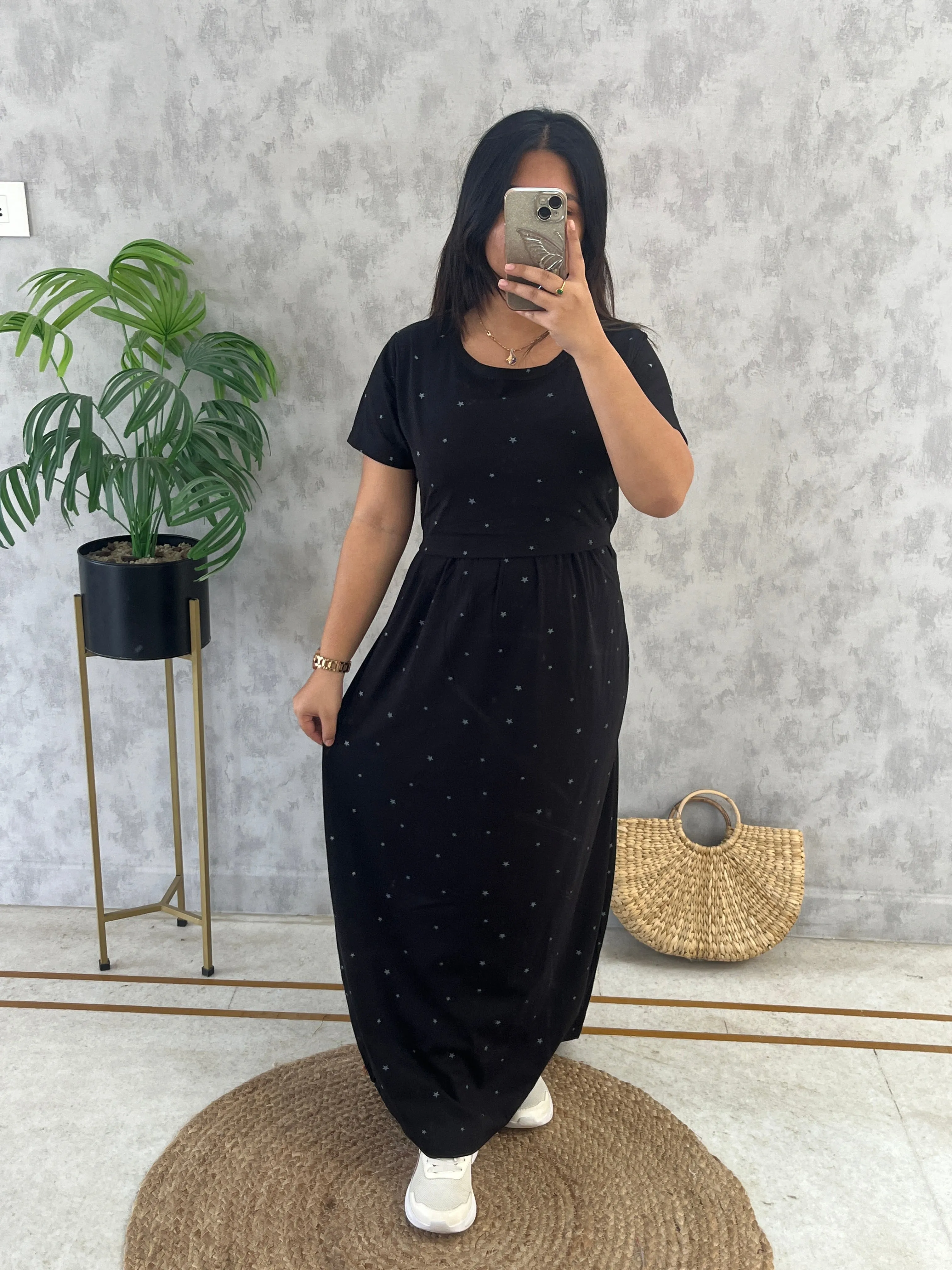 Black-star SoftCotton Full Length Maternity Loungewear