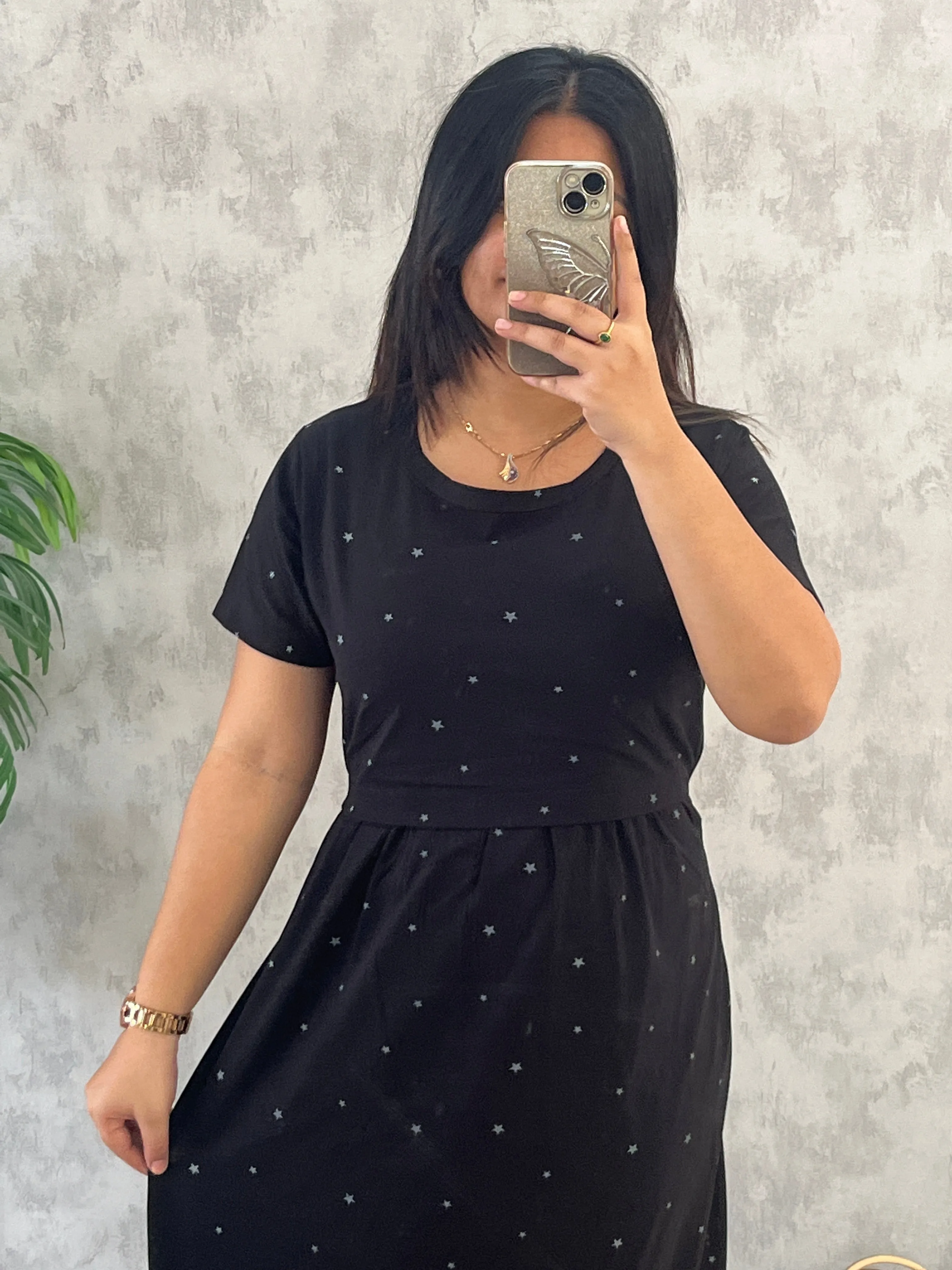Black-star SoftCotton Full Length Maternity Loungewear