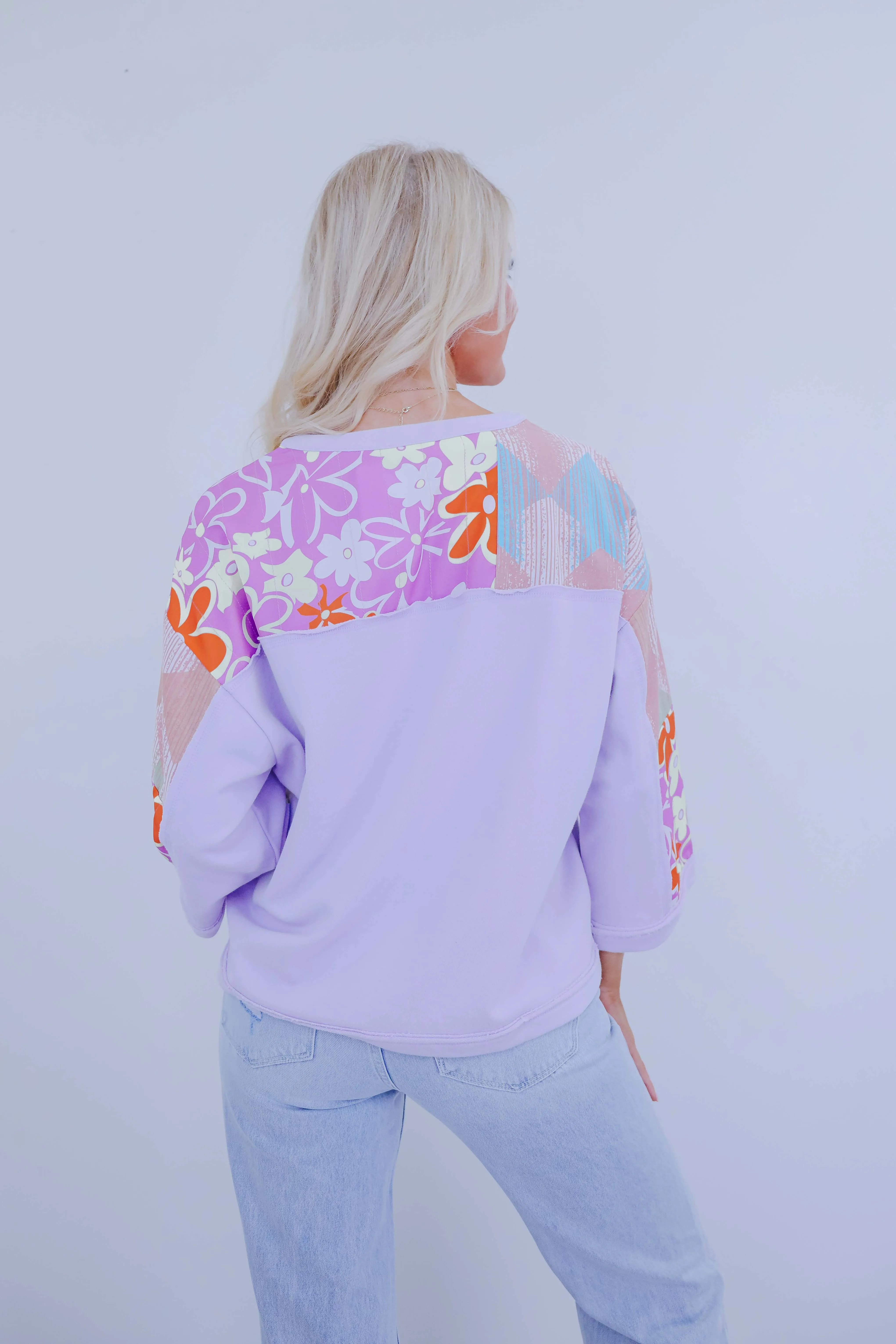 Blossom Floral Print Contrasting Top