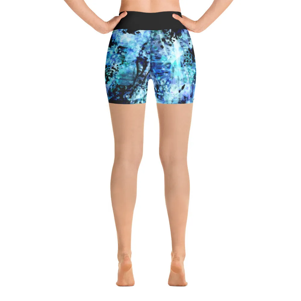 Blue Butterflies - Yoga Shorts