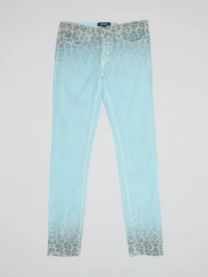Blue Leopard Gradient Pants