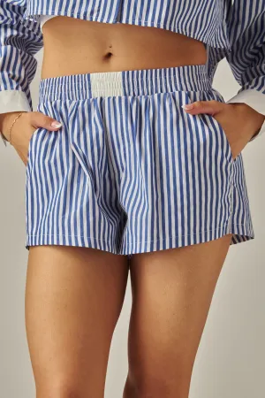 Blue Pinstripe Boxer Shorts 3/4/25 9668
