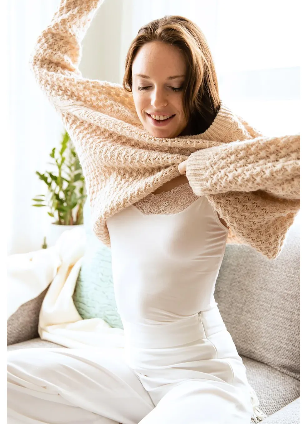 Bodybliss Breeze Camisole in Ivory