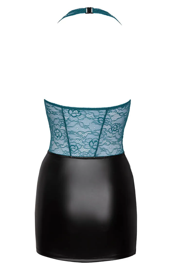 Bodycon dress with teal lace - In The Loop