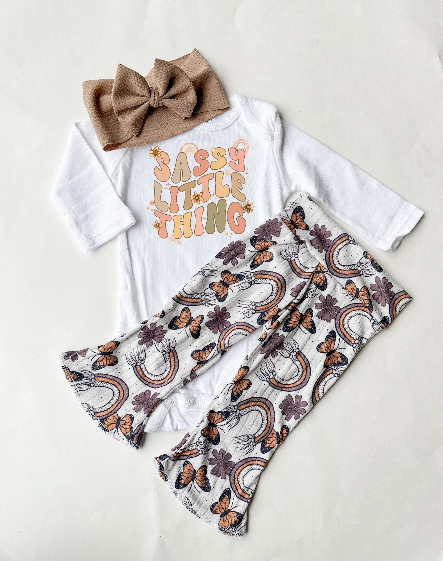 Boho Butterfly Bell Bottoms