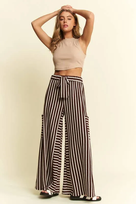 Boho Stripe Wide Leg Pants