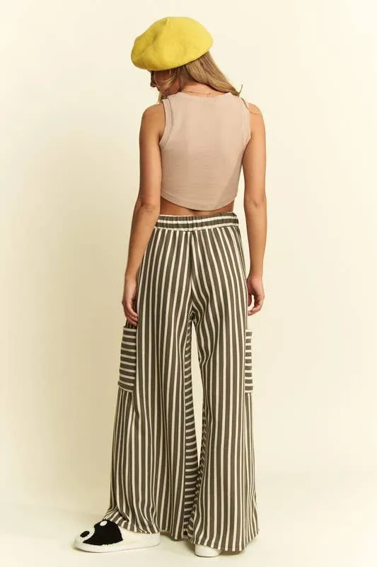 Boho Stripe Wide Leg Pants