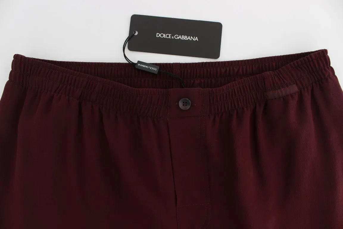 Bordeaux Silk Pajama Pants