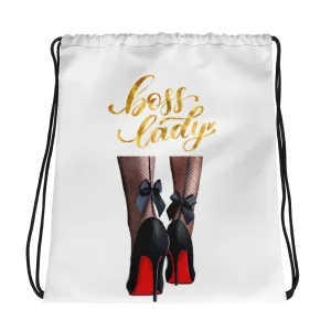 Boss Lady Red Bottoms Drawstring bag