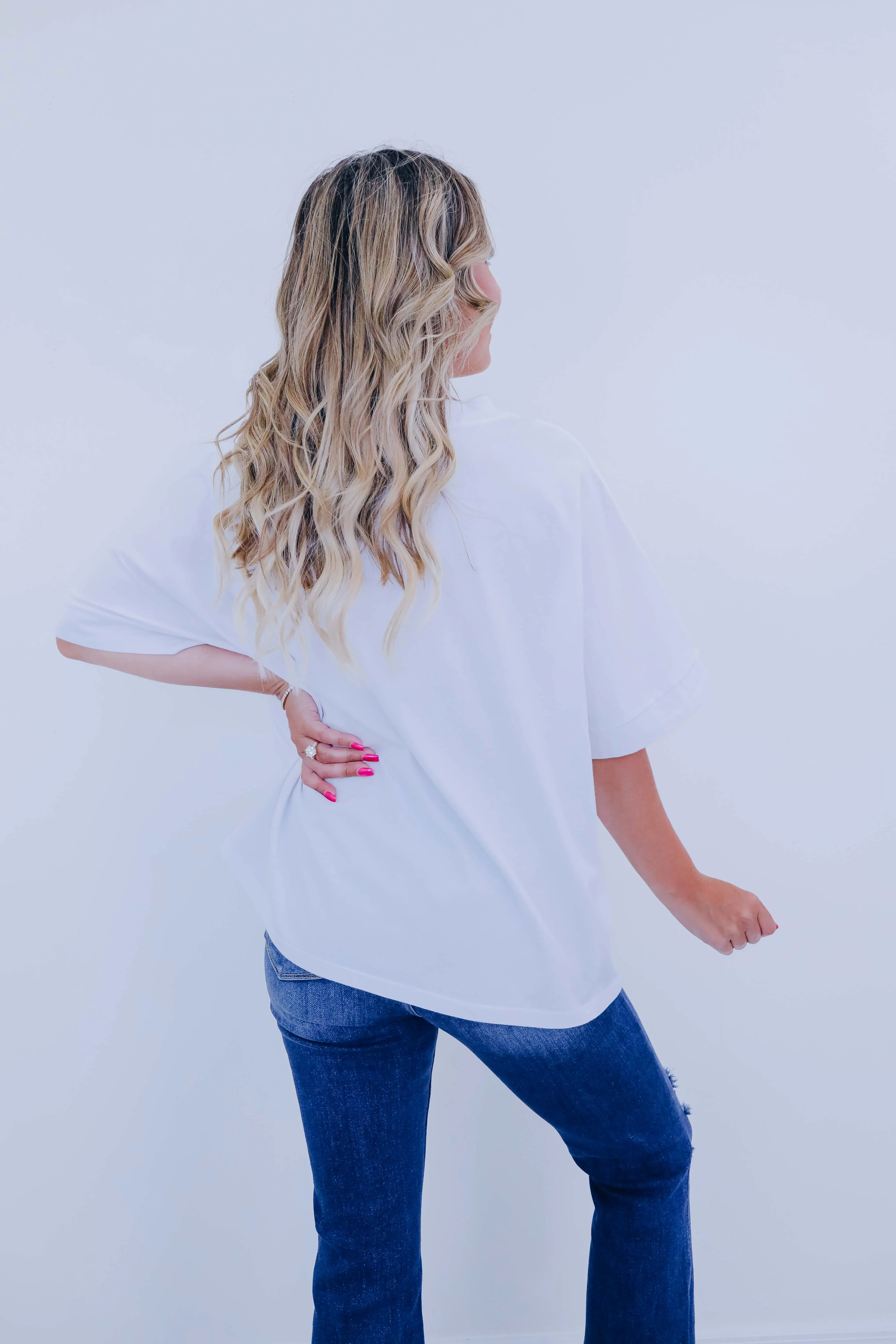 Bow Glitter Graphic Tee - 2 Colors