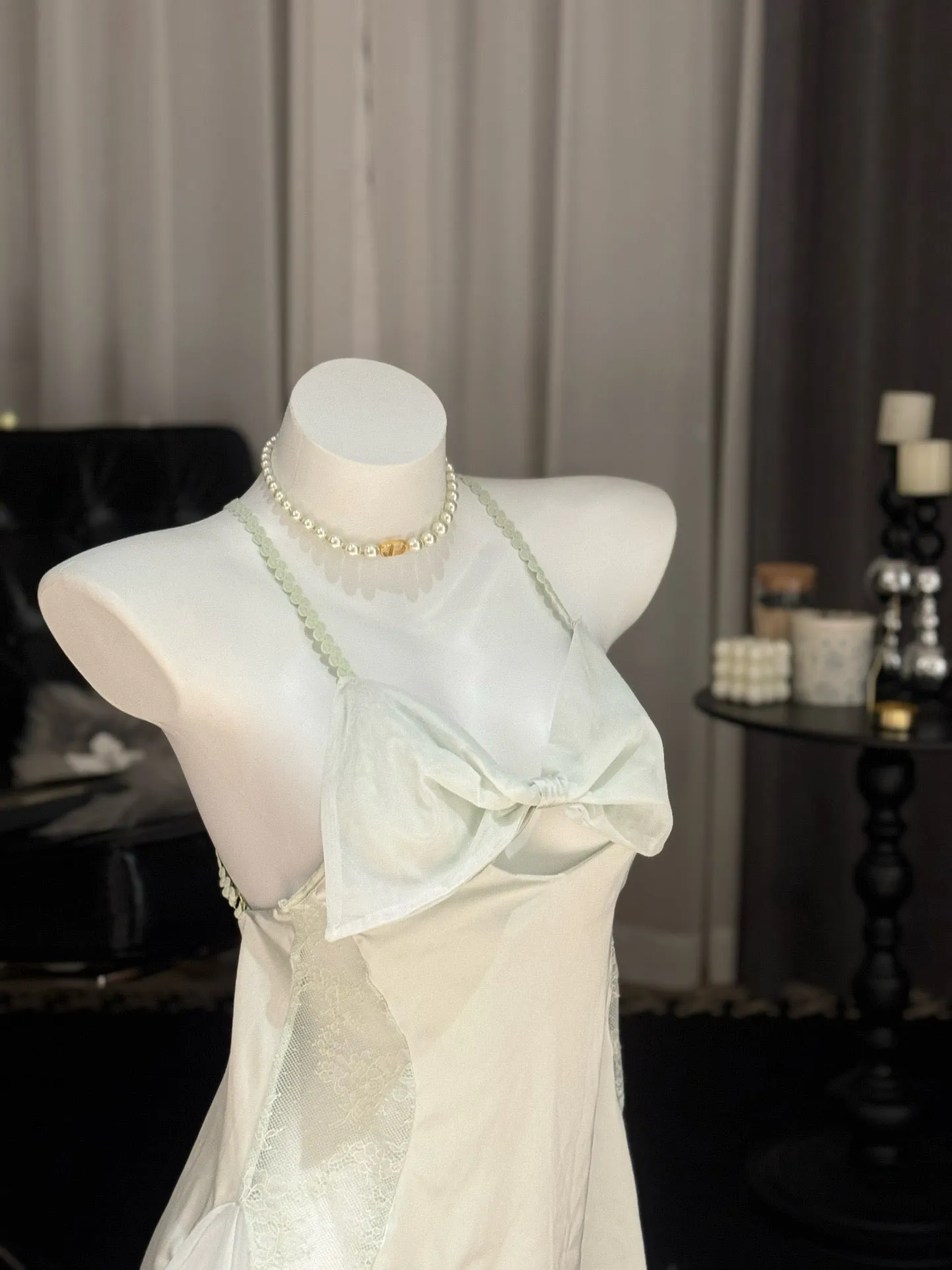 Bow tie mint Dress