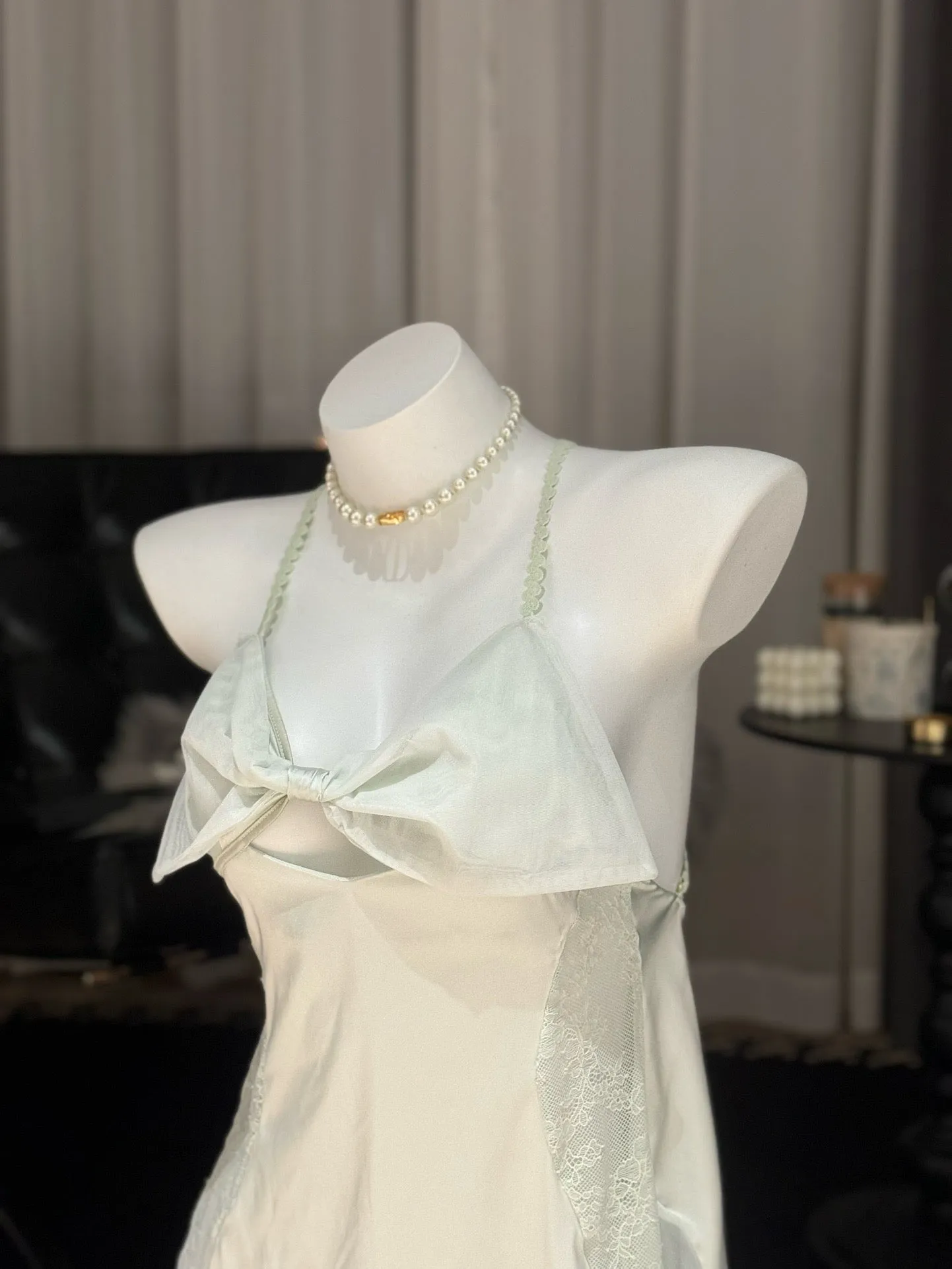 Bow tie mint Dress