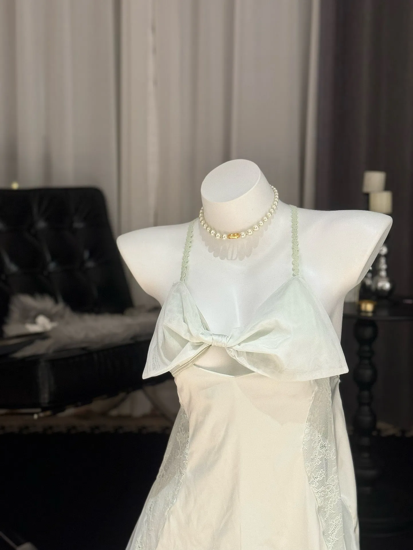 Bow tie mint Dress