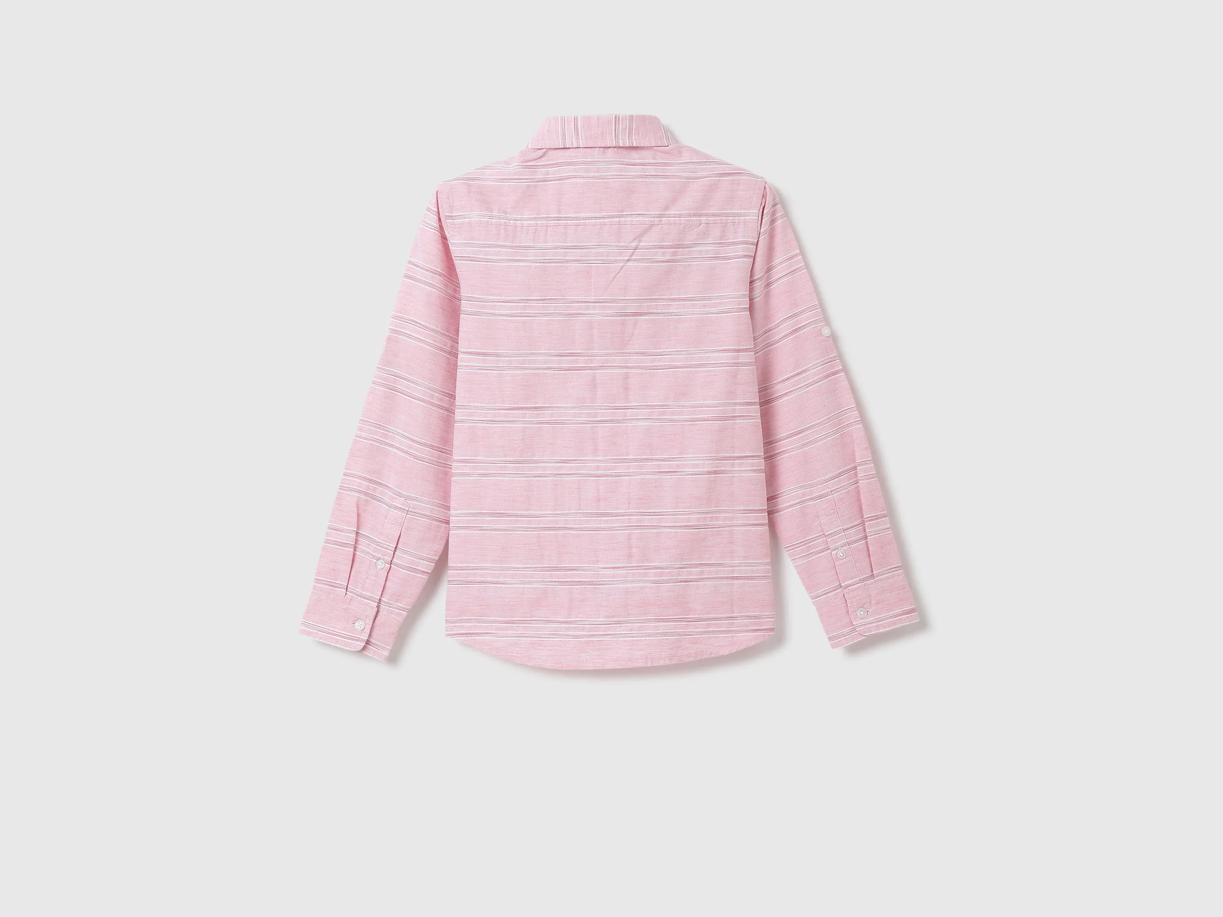 Boys Striped Spread Collar Shirt