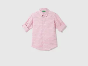 Boys Striped Spread Collar Shirt