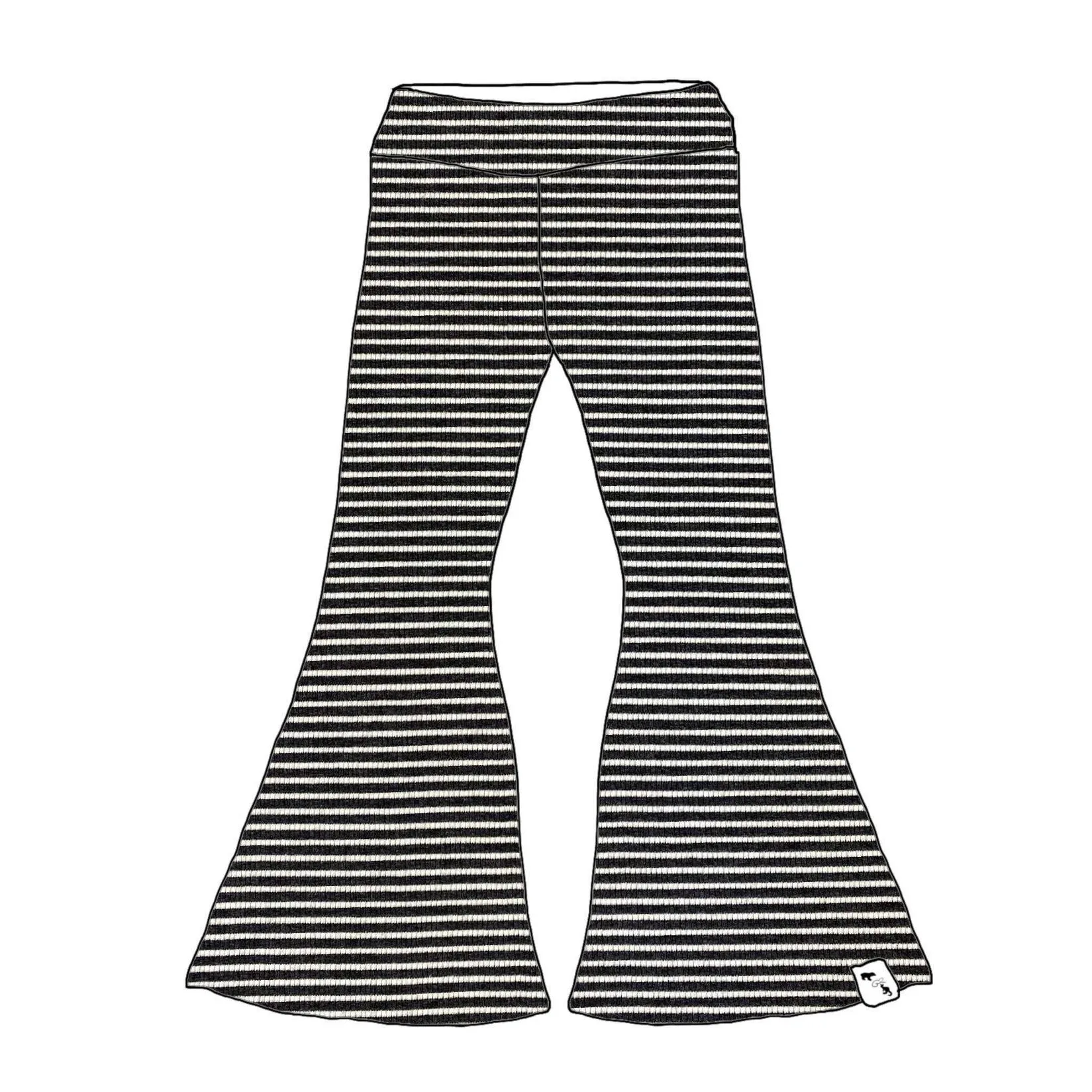 BR Basic Stripes RIB KNIT - Elli Flare Bottoms