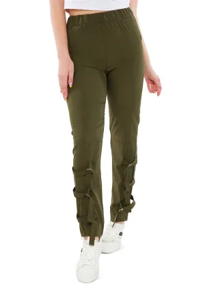 Buckle Hem Joggers Pants