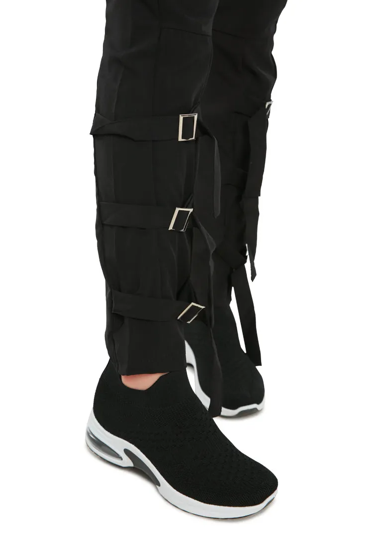 Buckle Hem Joggers Pants
