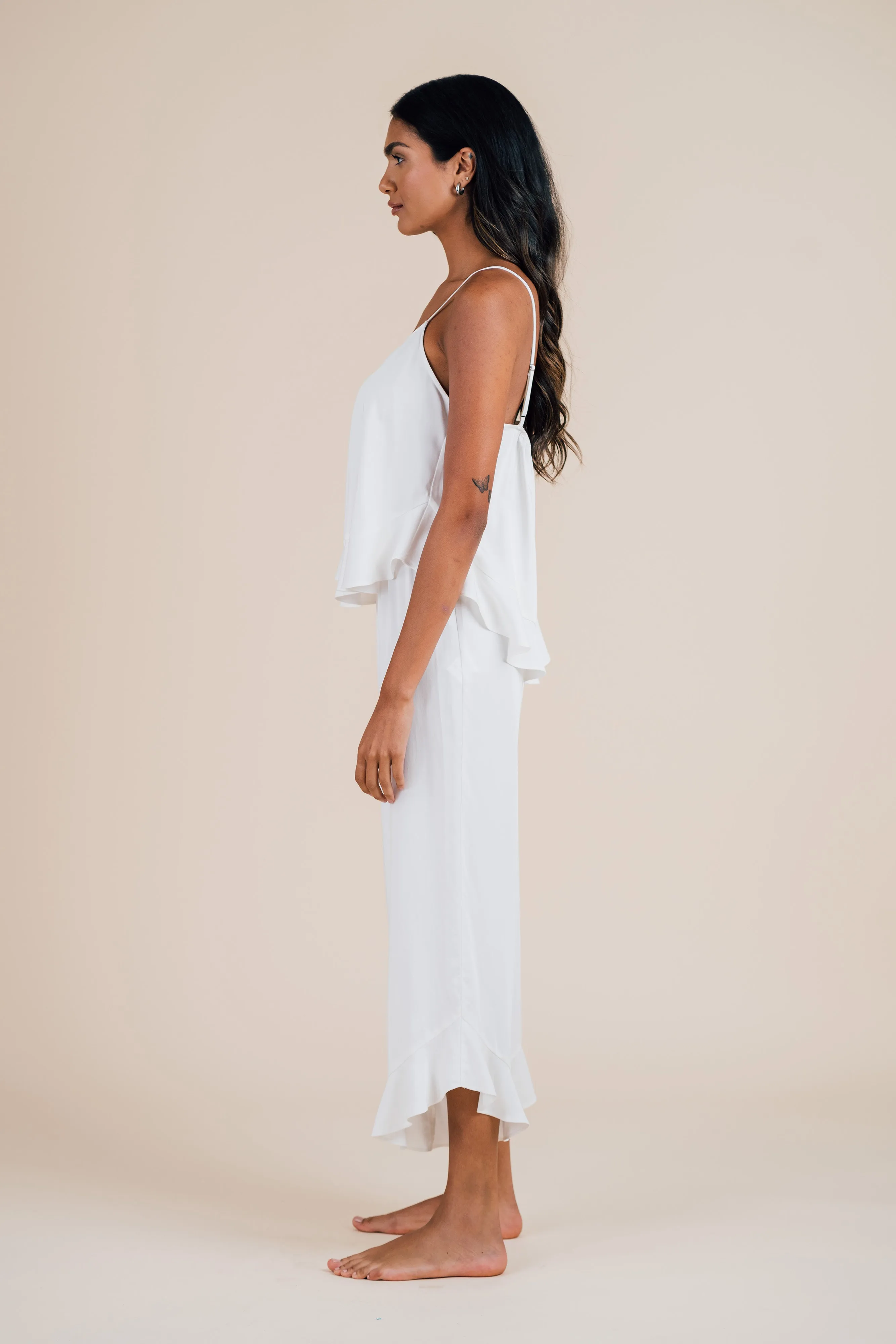 Cami Ruffle Pant Set - Cloud
