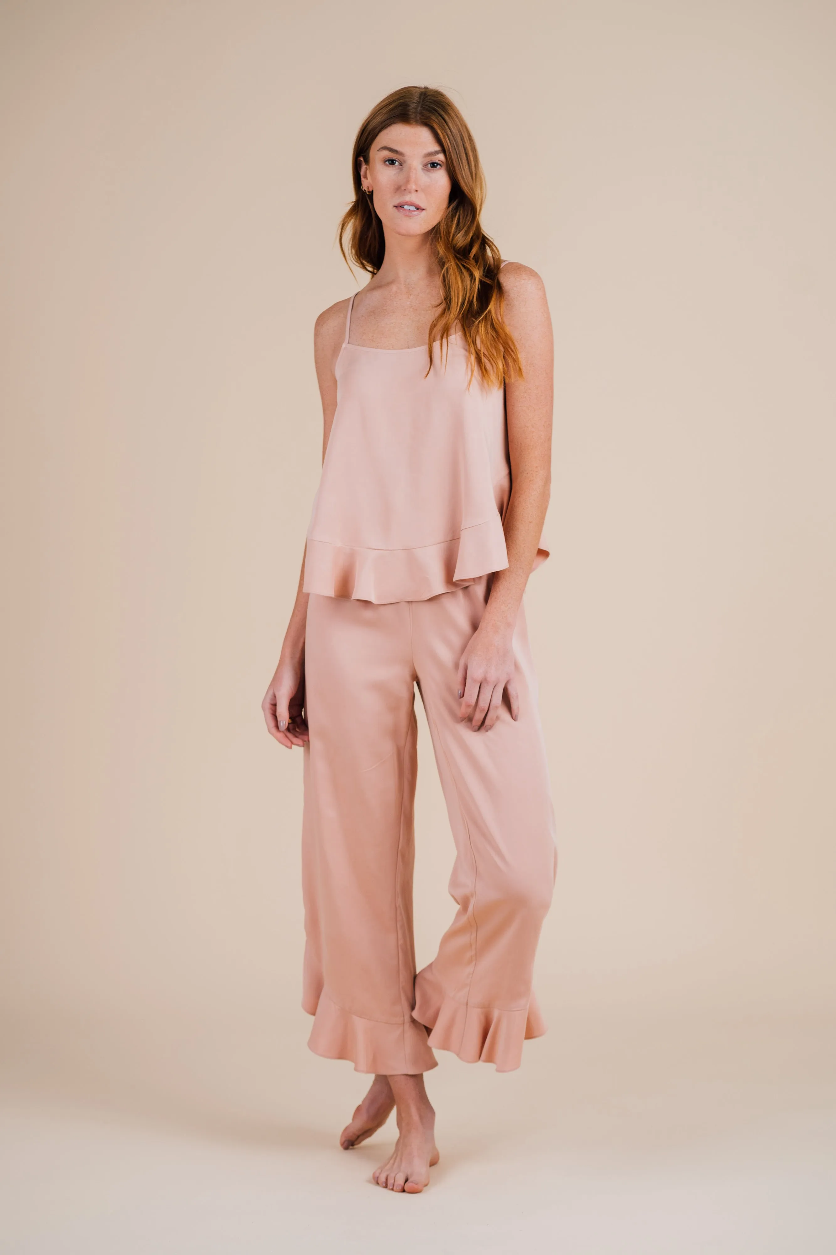 Cami Ruffle Pant Set - Dusty Sunrise
