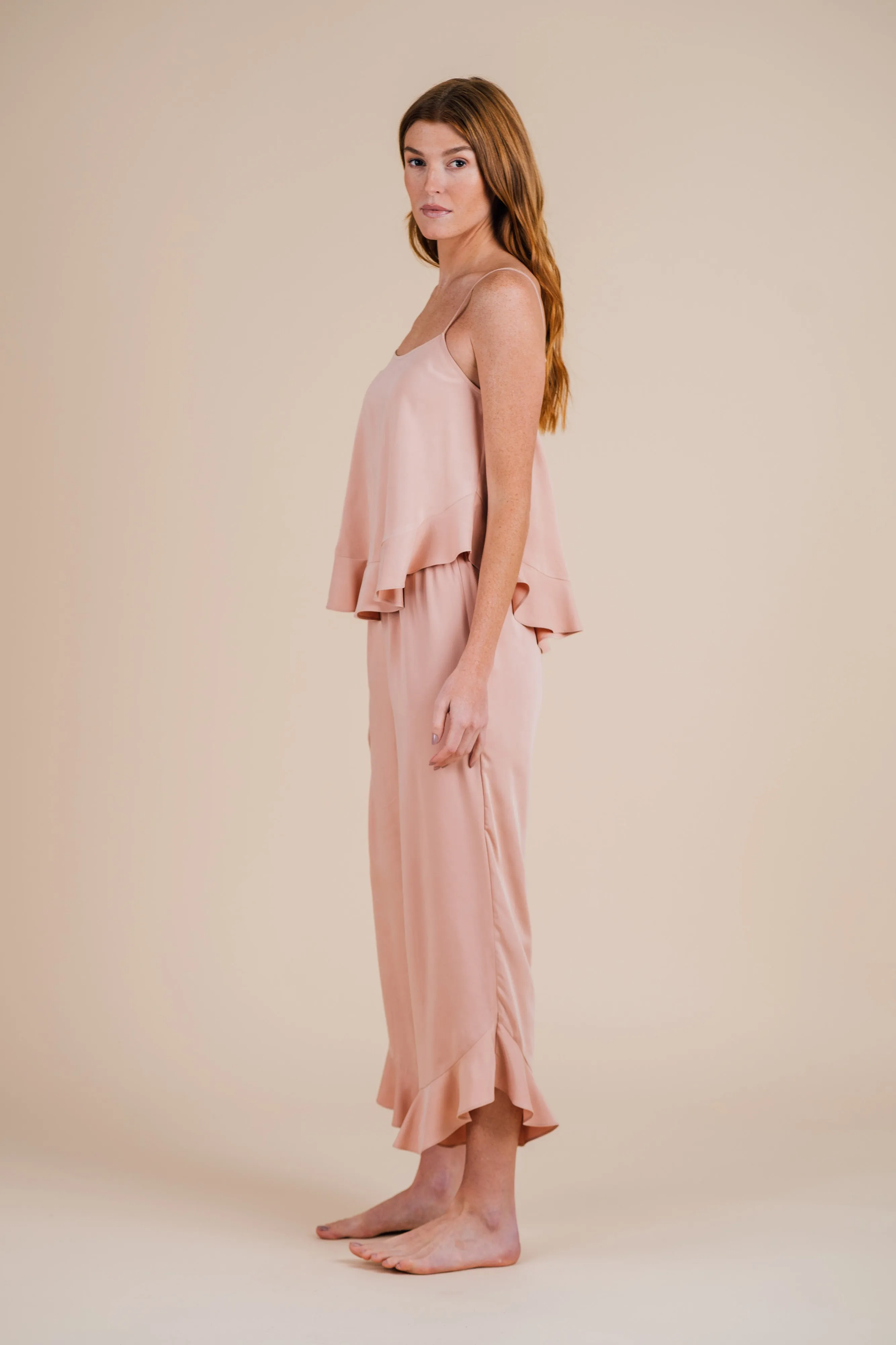 Cami Ruffle Pant Set - Dusty Sunrise