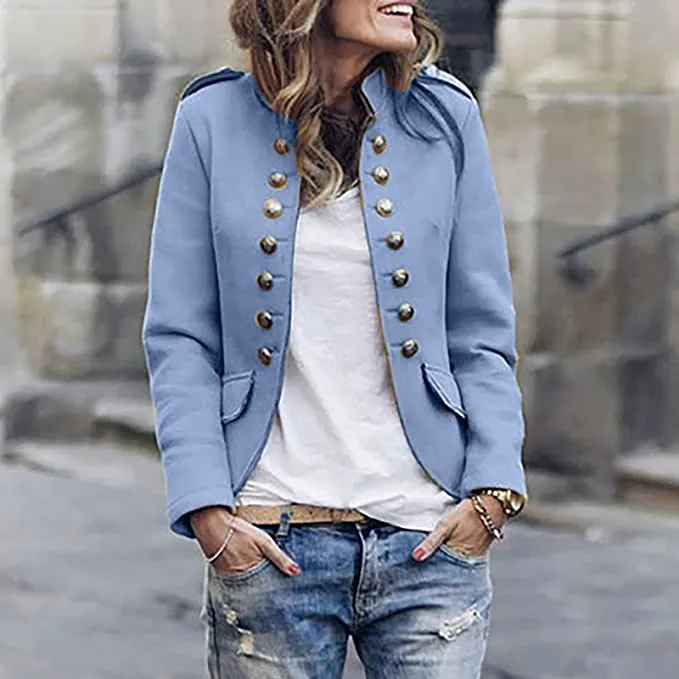 Camille - Women's blazer with stand-up collar